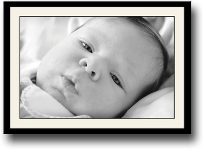 

Cute baby expression b&w Fine Art Print(10 inch X 14 inch, Framed)