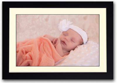 

Cute Sleeping Baby In Orange Fine Art Print(14 inch X 20 inch, Framed)