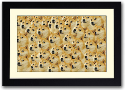 

Dog Pattern Fine Art Print(14 inch X 20 inch, Framed)