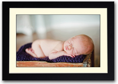 

Cute Baby Sleeping On Wooden Crate Fine Art Print(14 inch X 20 inch, Framed)