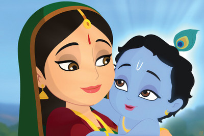 

Bal Krishna with Yashoda Paper Print(12 inch X 18 inch, Rolled)