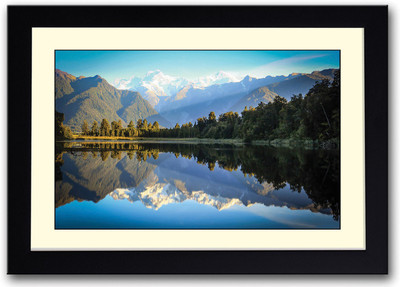 

New Zealand lake Fine Art Print(14 inch X 20 inch, Framed)