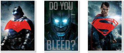 

Batman vs Superman Dawn of Justice - Pack of 3 Paper Print(19 inch X 13 inch, Rolled)