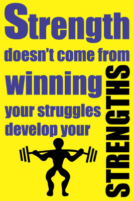

Strength & Winning - Motivational Poster Paper Print(18 inch X 12 inch)