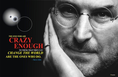9% OFF on Steve Jobs Crazy Enough Motivational Posters Paper Print(12 inch X 18 inch)