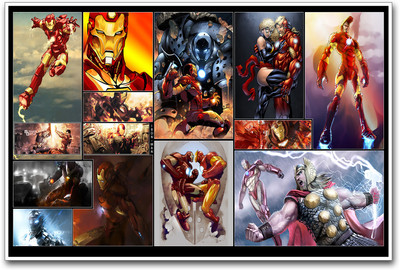 

Iron Man Cartoon Paper Print(12 inch X 18 inch)