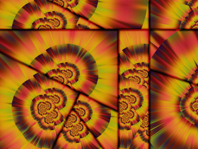 50% OFF on Fractal Mosaic Canvas Art(18 inch X 24 inch)