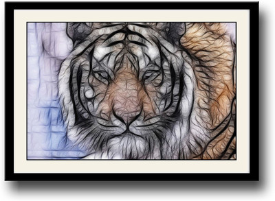 

Tiger Artwork Fine Art Print(10 inch X 14 inch, Framed)
