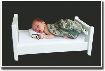 

Baby with military cap Fine Art Print(12 inch X 18 inch, Rolled)