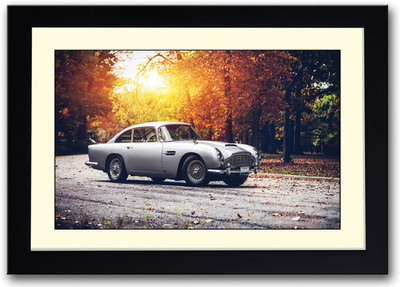 

Vintage Silver Car Fine Art Print(14 inch X 20 inch, Framed)
