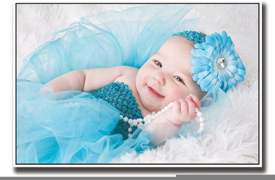 

Posterhouzz Blue baby looking like doll Fine Art Print(12 inch X 18 inch, Rolled)
