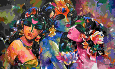 43% OFF on Painting without Frame Canvas Art Krishna-30 Canvas Art(18 inch X 22 inch)