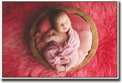 

Wrapped in pink baby looking cute Fine Art Print(12 inch X 18 inch, Rolled)