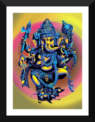 

Tallenge - Modern Art - Mangalamurti Mahaganpati - Framed A3 Size Poster Paper Print(17 inch X 12 inch, Framed)