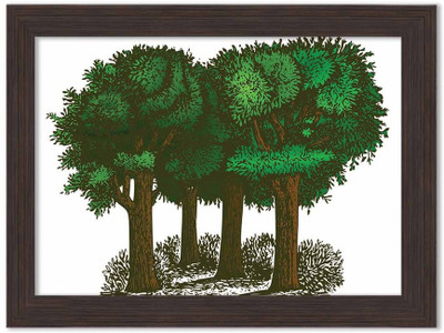

Trees Nature Themed Framed Poster Photographic Paper(13.5 inch X 10 inch, Box Packing)