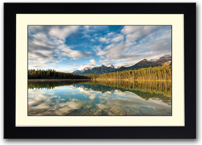 

Reflection on Mountain on Water Fine Art Print(14 inch X 20 inch, Framed)