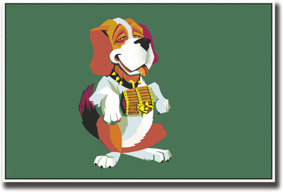 

Colourful cartoon dog Fine Art Print(12 inch X 18 inch, Rolled)