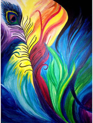 

Different Colors of Peacock - Medium Size Ready To Frame Rolled Digital Art Print On Photographic Paper(24 inch X 18 inch, Rolled)