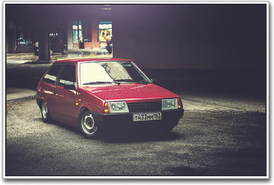 

Red Vintage Car Paper Print(12 inch X 18 inch)