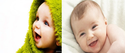 

Cute Baby Poster - 2 Pcs Combo Smiling New Born Kid Infant Child Wall Decor Photographic Paper(12 inch X 18 inch)