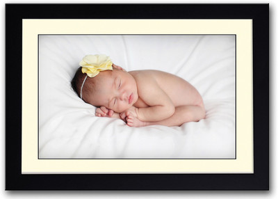 

Baby With Yellow Flower Fine Art Print(14 inch X 20 inch, Framed)
