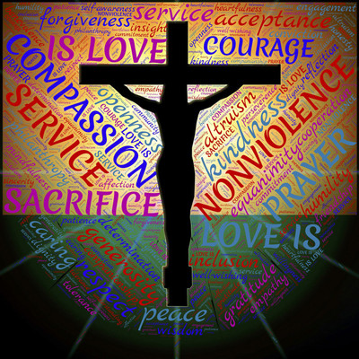 

poster of crucifix love Fine Art Print(12 inch X 12 inch, Rolled)