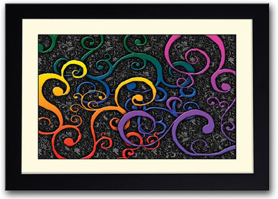 

Paint Abstract Design Fine Art Print(14 inch X 20 inch, Framed)