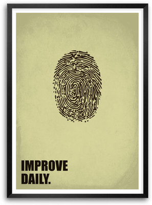 

Improve Daily Startup Inspiring Quotes Paper Print(16.5 inch X 11.5 inch, Framed)