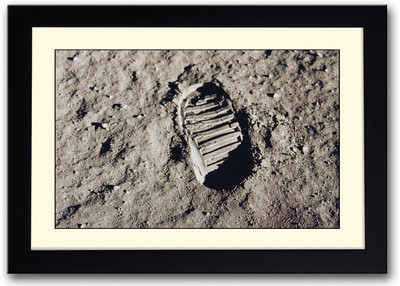 

Footprint On Moon Fine Art Print(14 inch X 20 inch, Framed)