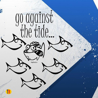 

Thoughtroad Go Against The Tide Door Magnet, Fridge Magnet Pack of 1(Multicolor)