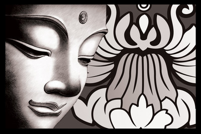 

WHITE BUDDHA 12X18 INCHES Fine Art Print(12 inch X 18 inch)