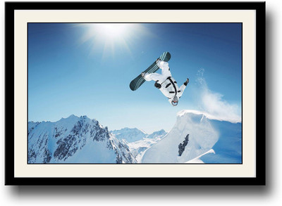 

Snow Boarding Fine Art Print(10 inch X 14 inch, Framed)