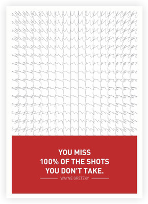 33% OFF on Lab No. 4 You Miss 100% Of The Shots - Wayne Gretzky Inspirational Wall Decor Poster Paper Print(16.5 inch X 11.5 inch)