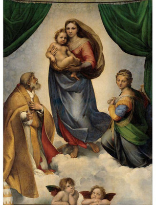 

Old Masters Collection - The Sistine Madonna by Raphael - Medium Size Ready To Frame Rolled Digital Art Print On Photographic Paper(24 inch X 18 inch, Rolled)