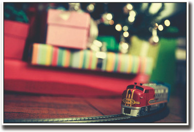 

Red toy train Fine Art Print(12 inch X 18 inch, Rolled)