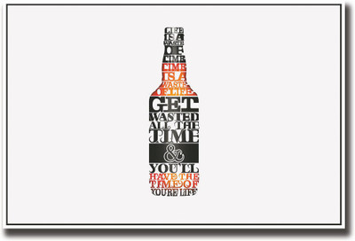

Beer Typography Fine Art Print(12 inch X 18 inch, Rolled)