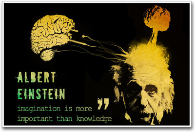 Albert Einstein Quote Photographic Paper(12 inch X 18 inch)
