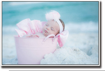 

Posterhouzz Baby sleeping in pink bucket Fine Art Print(12 inch X 18 inch, Rolled)