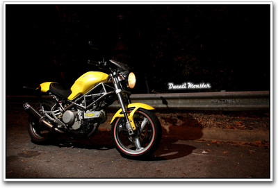 

Yellow Ducati Monster Paper Print(12 inch X 18 inch)