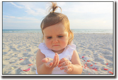 

Baby girl playing with sand Fine Art Print(12 inch X 18 inch, Rolled)
