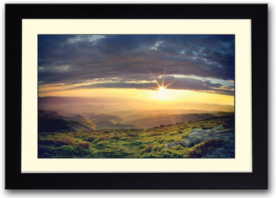 

Sun Shining on field Fine Art Print(14 inch X 20 inch, Framed)