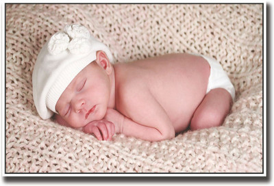 

New born baby with white hat Fine Art Print(12 inch X 18 inch, Rolled)