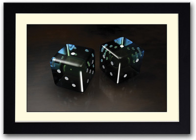 

Black Dice Fine Art Print(14 inch X 20 inch, Framed)