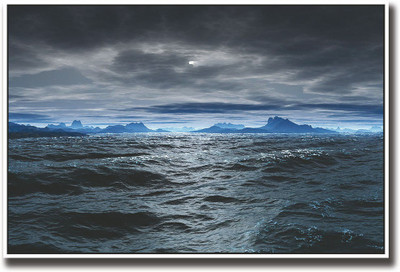 

Blue ocean Water Fine Art Print(12 inch X 18 inch, Rolled)
