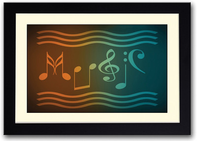 

Music Staff Fine Art Print(14 inch X 20 inch, Framed)