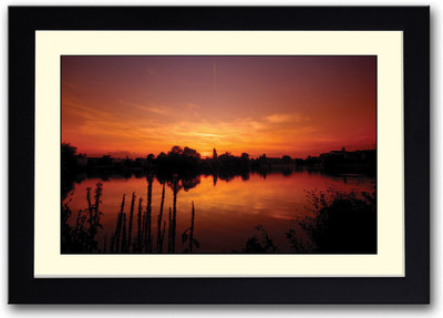 

Orange Sky Reflection Fine Art Print(14 inch X 20 inch, Framed)