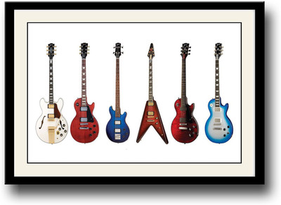 

Guitar Collection Fine Art Print(10 inch X 14 inch, Framed)