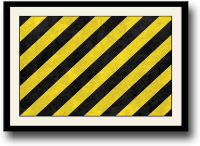 

Black and yellow stripes Fine Art Print(10 inch X 14 inch, Framed)