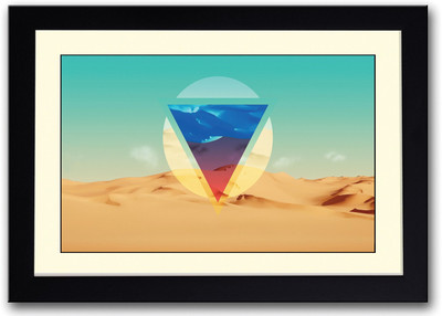 

Triangle and Dessert Abstract Fine Art Print(14 inch X 20 inch, Framed)
