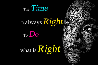 

Oshi - The time Is Always Right Motivational Paper Print(12 inch X 18 inch, Rolled)
